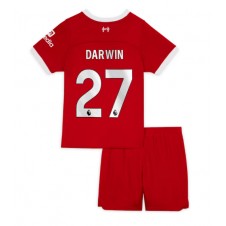 Liverpool Darwin Nunez #27 Hemmaställ Barn 2023-24 Korta ärmar (+ Korta byxor)